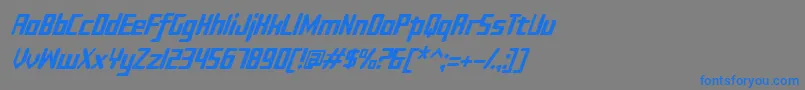 Sujeta Italic Font – Blue Fonts on Gray Background