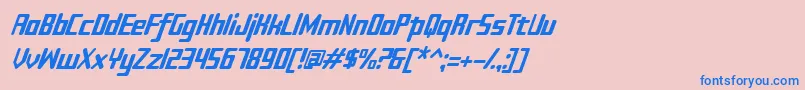 Шрифт Sujeta Italic – синие шрифты на розовом фоне