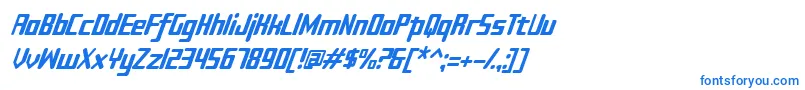 Шрифт Sujeta Italic – синие шрифты на белом фоне