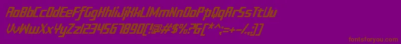 Sujeta Italic-fontti – ruskeat fontit violetilla taustalla