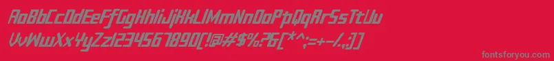 Sujeta Italic-Schriftart – Graue Schriften auf rotem Hintergrund