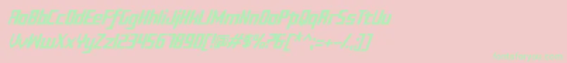 フォントSujeta Italic – ピンクの背景に緑の文字