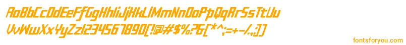 Sujeta Italic Font – Orange Fonts on White Background