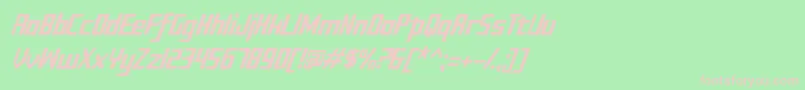 Sujeta Italic Font – Pink Fonts on Green Background