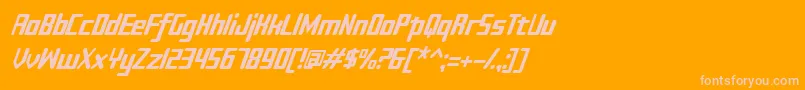 Шрифт Sujeta Italic – розовые шрифты на оранжевом фоне