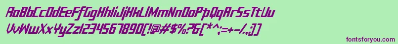Sujeta Italic-fontti – violetit fontit vihreällä taustalla