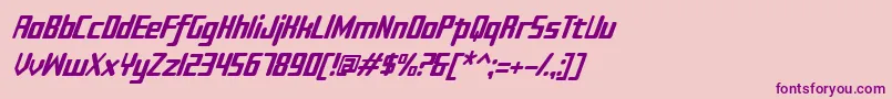 Sujeta Italic Font – Purple Fonts on Pink Background