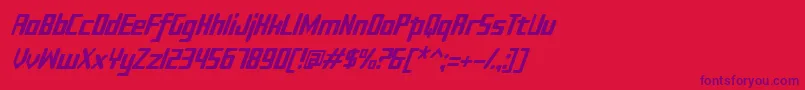 フォントSujeta Italic – 赤い背景に紫のフォント