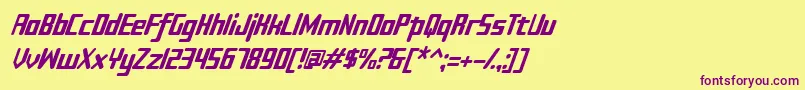 Шрифт Sujeta Italic – фиолетовые шрифты на жёлтом фоне