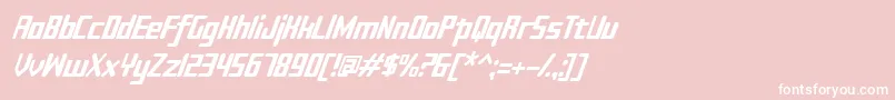 Sujeta Italic-fontti – valkoiset fontit vaaleanpunaisella taustalla