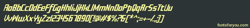 Шрифт Sujeta Italic – жёлтые шрифты на чёрном фоне