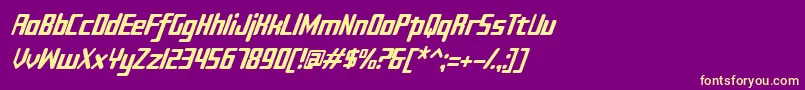 Шрифт Sujeta Italic – жёлтые шрифты на фиолетовом фоне