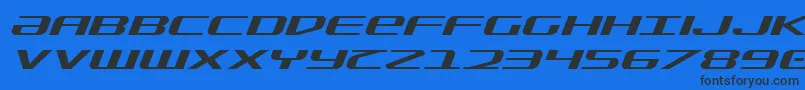 SdfExpandedItalic Font – Black Fonts on Blue Background