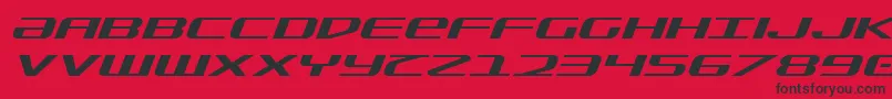 SdfExpandedItalic Font – Black Fonts on Red Background