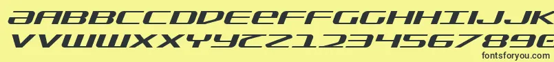 SdfExpandedItalic Font – Black Fonts on Yellow Background