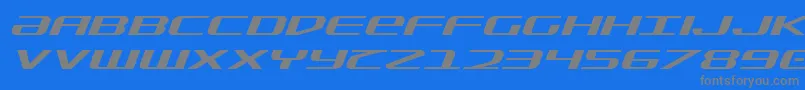 Czcionka SdfExpandedItalic – szare czcionki na niebieskim tle