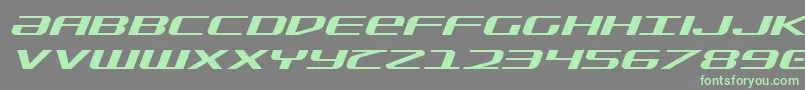 SdfExpandedItalic Font – Green Fonts on Gray Background