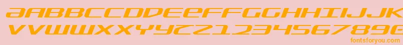 SdfExpandedItalic Font – Orange Fonts on Pink Background