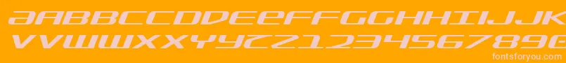Шрифт SdfExpandedItalic – розовые шрифты на оранжевом фоне