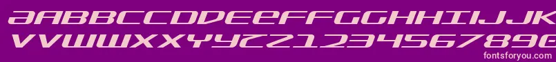 SdfExpandedItalic-fontti – vaaleanpunaiset fontit violetilla taustalla