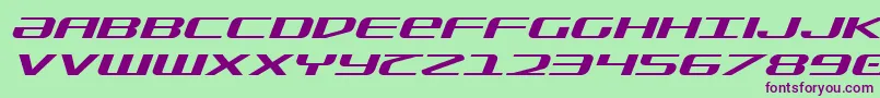 SdfExpandedItalic Font – Purple Fonts on Green Background
