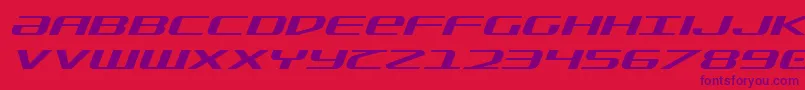 Police SdfExpandedItalic – polices violettes sur fond rouge