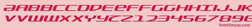 SdfExpandedItalic-Schriftart – Rote Schriften auf rosa Hintergrund