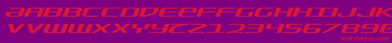 SdfExpandedItalic Font – Red Fonts on Purple Background