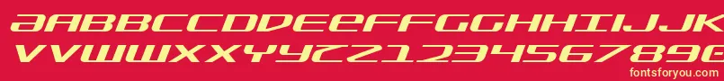SdfExpandedItalic Font – Yellow Fonts on Red Background