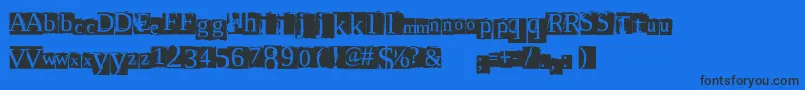 ScriptSerif Font – Black Fonts on Blue Background