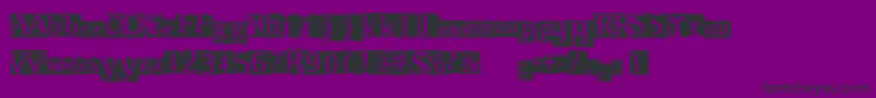 フォントScriptSerif – 紫の背景に黒い文字