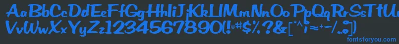 Empower42Regular Font – Blue Fonts on Black Background