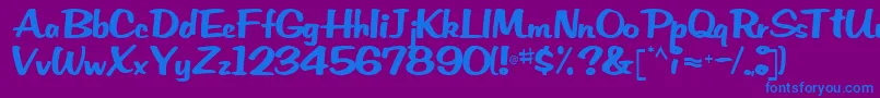 Empower42Regular Font – Blue Fonts on Purple Background