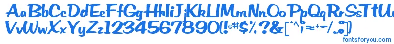 Czcionka Empower42Regular – niebieskie czcionki
