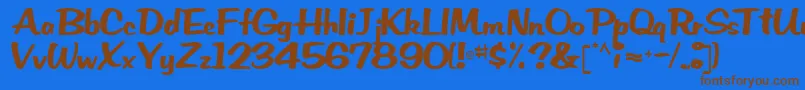 Шрифт Empower42Regular – коричневые шрифты на синем фоне