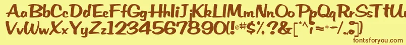 Empower42Regular Font – Brown Fonts on Yellow Background