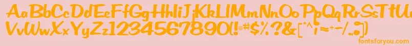 Empower42Regular Font – Orange Fonts on Pink Background