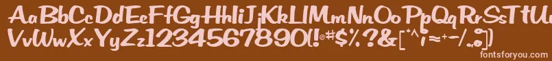 Empower42Regular Font – Pink Fonts on Brown Background