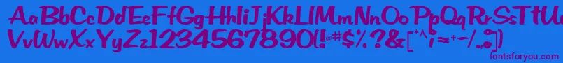 Empower42Regular Font – Purple Fonts on Blue Background