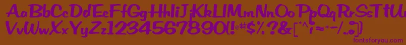 Empower42Regular Font – Purple Fonts on Brown Background