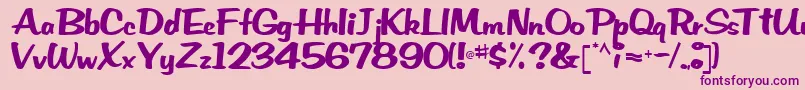 Empower42Regular Font – Purple Fonts on Pink Background