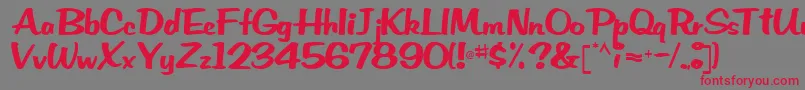 Empower42Regular Font – Red Fonts on Gray Background