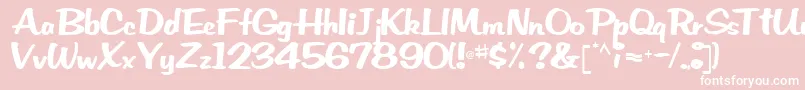 Empower42Regular Font – White Fonts on Pink Background