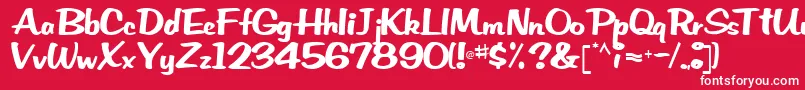フォントEmpower42Regular – 赤い背景に白い文字