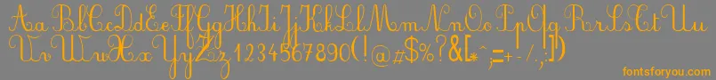fuente PlumScript – Fuentes Naranjas Sobre Fondo Gris