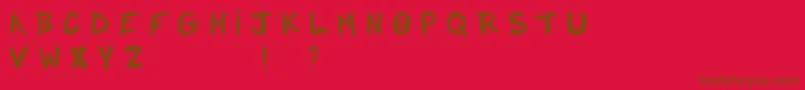 Notadrope Font – Brown Fonts on Red Background