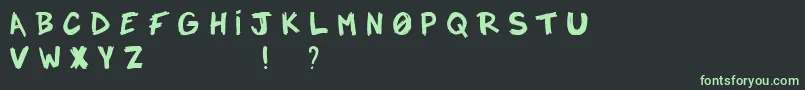 Notadrope Font – Green Fonts on Black Background