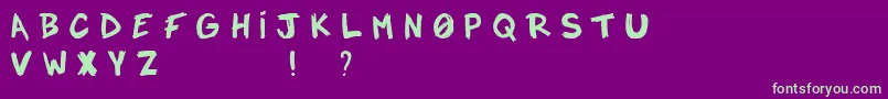 Notadrope Font – Green Fonts on Purple Background