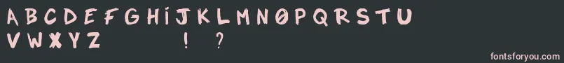 Notadrope Font – Pink Fonts on Black Background
