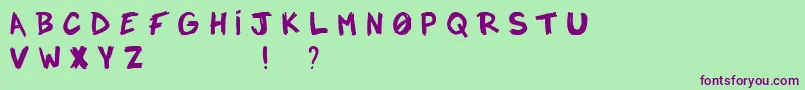 Notadrope Font – Purple Fonts on Green Background